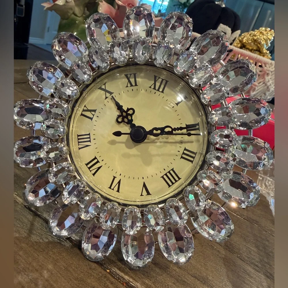 Pier 1 Crystal Embellished mini Clock